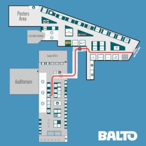 Mapa del congreso AVEPA-SEVC con el stand de Balto marcado