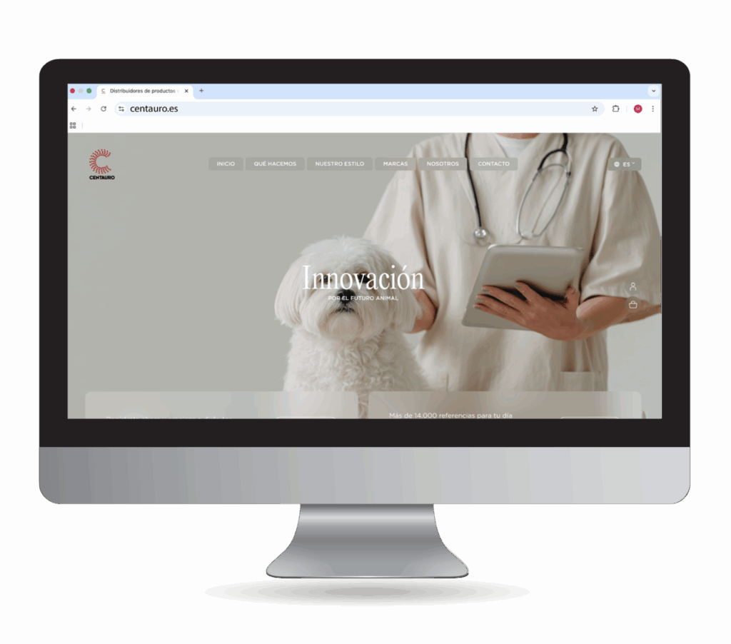 Pantalla de la nueva web de Centauro.
