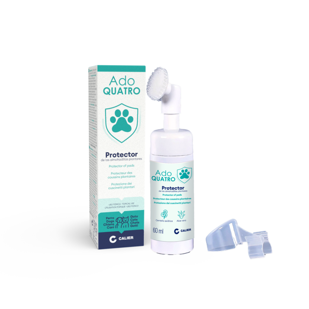 Envase de AdoQUATRO protector de almohadillas para mascotas de Calier
