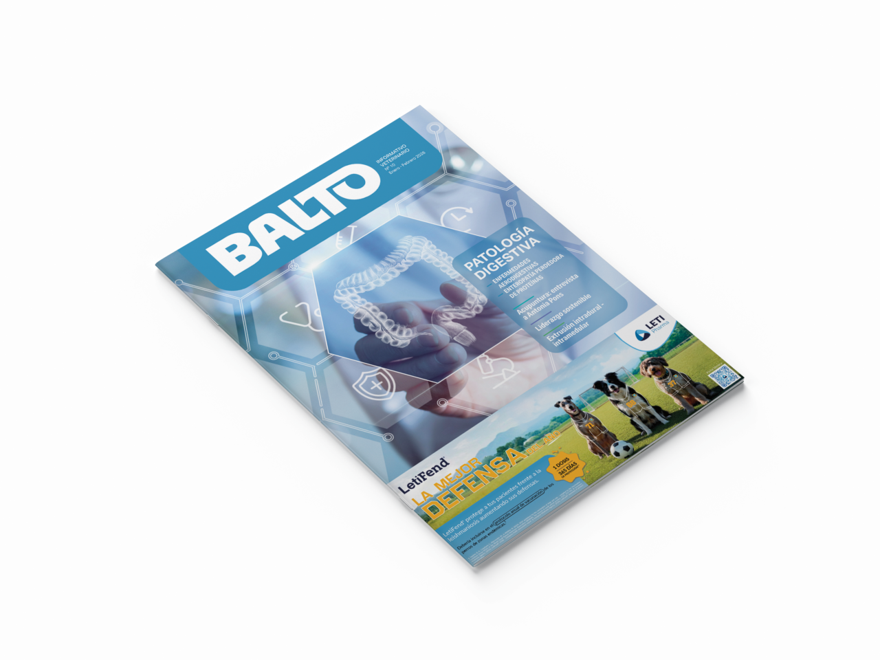 Portada de la revista Balto sobre patología digestiva en animales