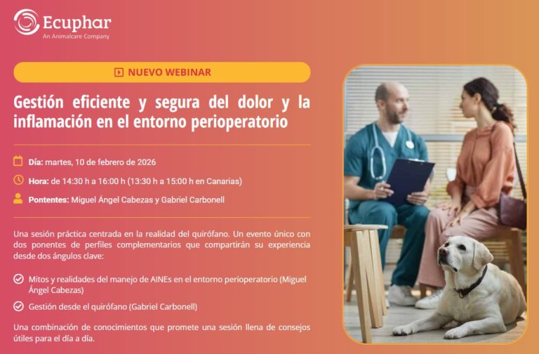 Webinar de Ecuphar sobre gestión del dolor y la inflamación en quirófano