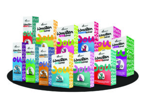 Bodegón con productos Wowzen para la salud animal