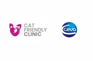 Logos de Ceva y Cat Friendly Clinic en colaboración