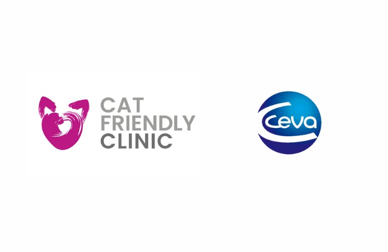 Logos de Ceva y Cat Friendly Clinic en colaboración
