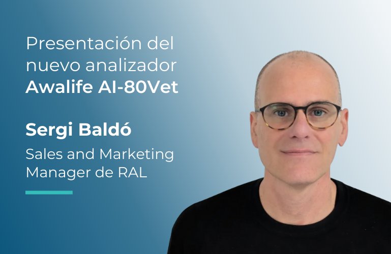 Sergi Baldó presentando el analizador Awalife AI-80Vet