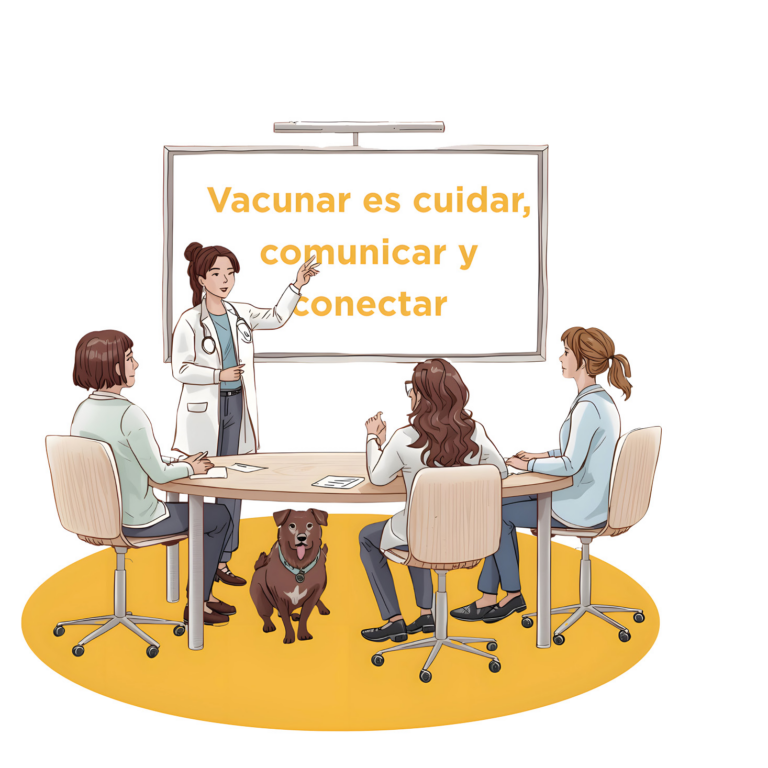 Equipo veterinario reunido
