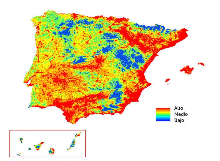 Imagen 1.﻿ Mapas de prevalencia de Leishmania﻿. C) Idoneidad 2080