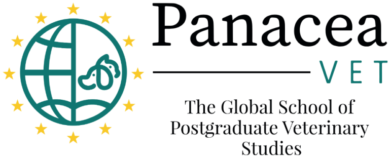 Logo de Panaceavet, escuela global de estudios veterinarios.