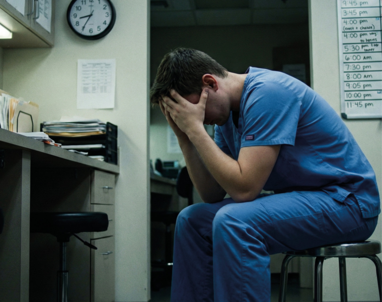 Veterinario con síndrome de burnout