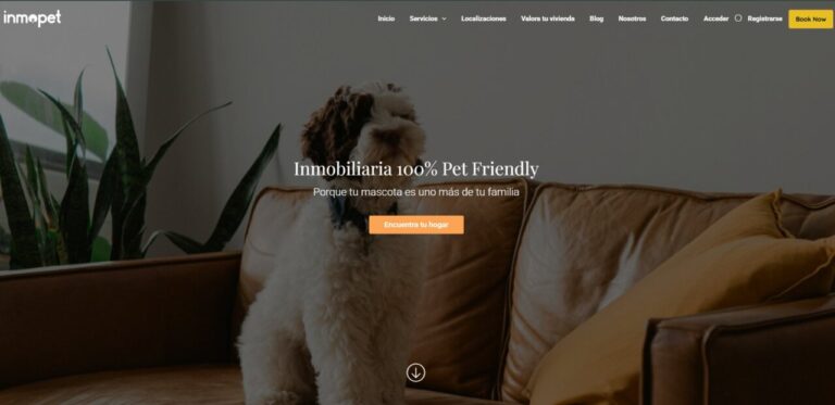 Web de Inmopet, inmobiliaria petfriendly