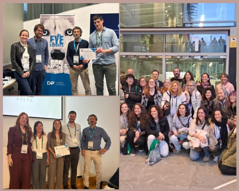 Participantes del Congreso AVEPA-GTA 2026 en Bilbao con premios de Dômes Pharma.