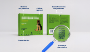 Caja de comprimidos con especificaciones y código nacional