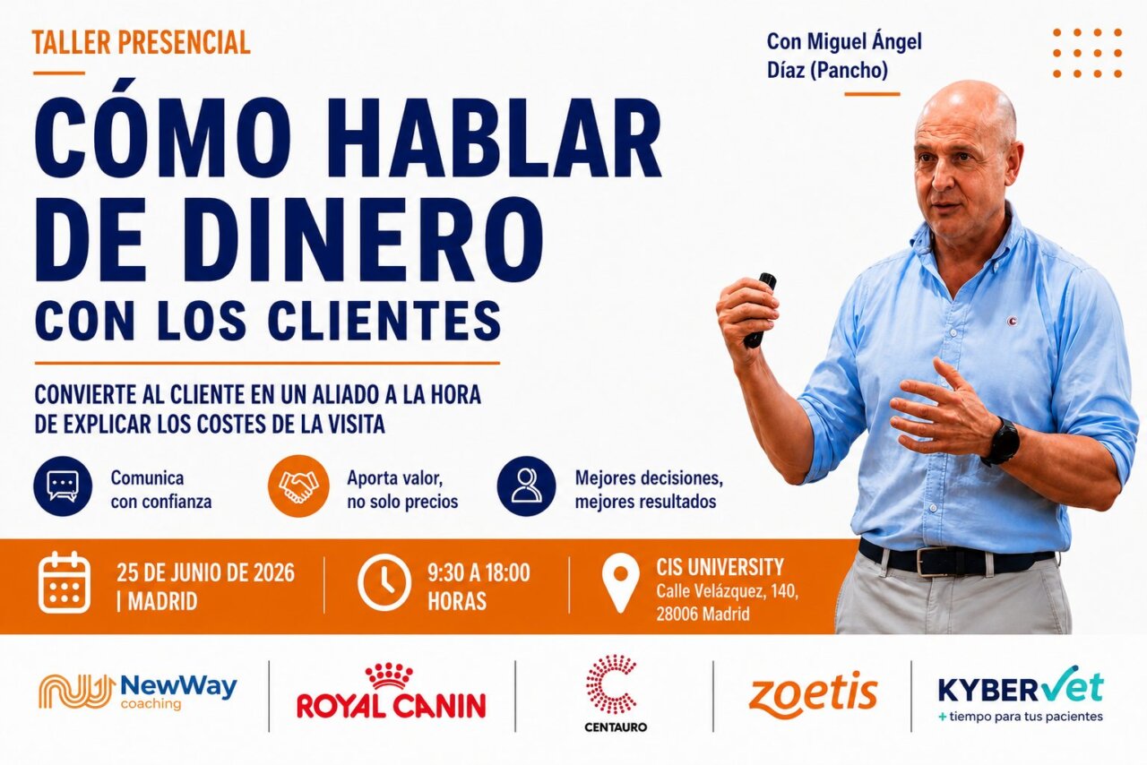 Taller para veterinarios de Miguel Ángel Díaz sobre cómo hablar de dinero con clientes