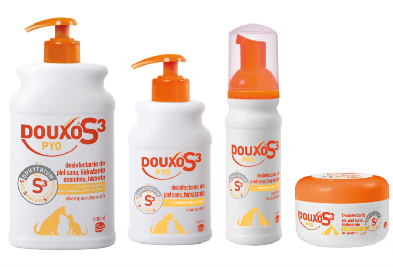 Productos Douxo S3 PYO para el cuidado de la piel de mascotas