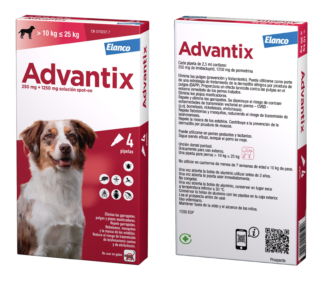 Prospecto de Advantix solución spot-on para perros