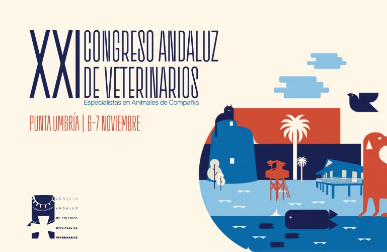 Cartel del XXI Congreso Andaluz de Veterinarios en Punta Umbría