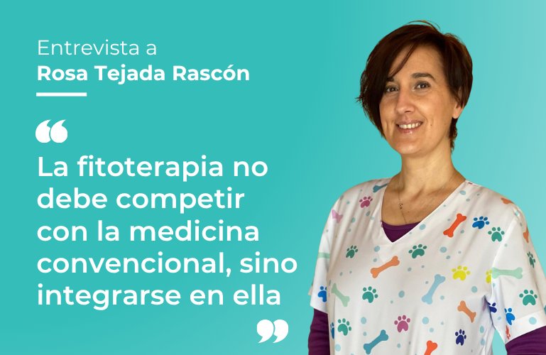 Rosa Tejada Rascón hablando sobre fitoterapia en medicina veterinaria